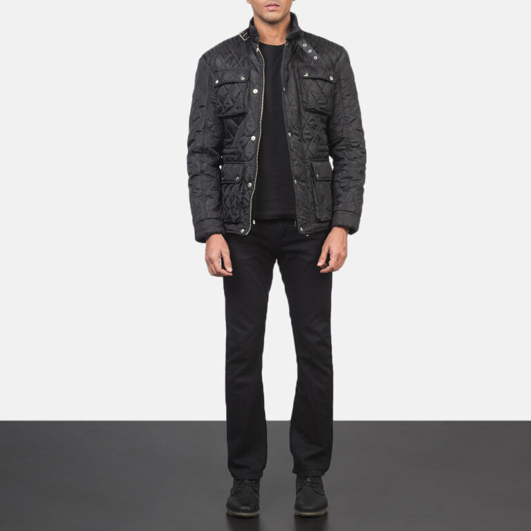 Mens Nelson Black Quilted Windbreaker Jacket_3546-2-1618223344328